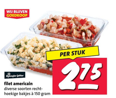  150 bijzonder filet americain soorten hoekige bakjes stuk 