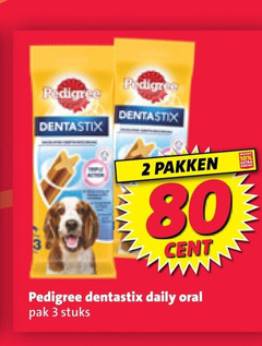  pedigree dentastix hondensnacks 2 3 80 pakken cent daily oral pak stuks 