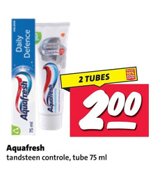  aquafresh tandpasta 2 10 200 tubes tandsteen controle tube ml 