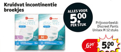  kruidvat huismerk incontinentieverband 12 500 incontinentie broekjes discreet stuk pants unisex stuks 