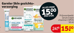  25 50 1500 garnier skin gezichts verzorging pureactive vega vitamine cream 15 00 stuk serum spf25 ml 