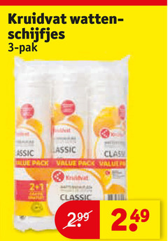 klik op dit plaatje voor een vergroting en voor vergelijkbare aanbiedingen gerelateerd aan
kruidvat huismerk wattenschijfjes 1 2 3 wattendoosje schijfjes pak classic pack kruidvat huismerk wattenschijfjes 1 2 3 wattendoosje schijfjes pak classic pack