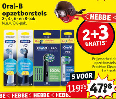  2 3 5 8 10 14 24 100 oral b opzetborstels pak 8x 4x pro hebbe clean be precision 