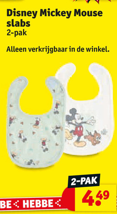  slabbetjes 2 disney mickey mouse slabs pak bbe hebbe 
