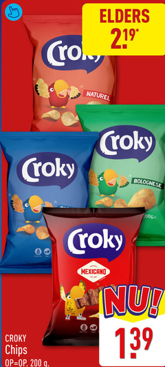  croky chips 200 mm elders naturel bolognese gluten free mexicano 
