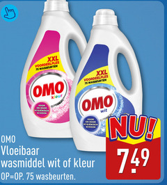  omo wasmiddel xxl wasbeurten hygienisch schoon kleur vloeibaar wit 