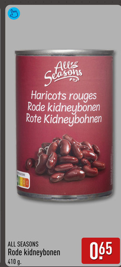  kidneybonen nutri score all seasons haricots rouges rode 