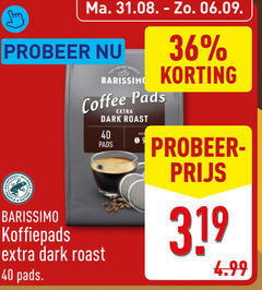  barissimo koffiepads 9 36 40 people lian nature coffee experts pads dark roast 