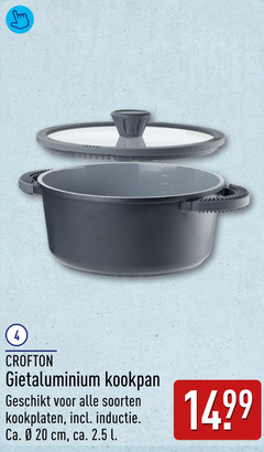  kookpannen 4 20 gietaluminium kookpan soorten kookplaten inductie ca. cm 2.5 l 