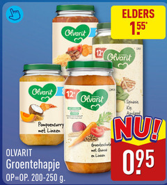  olvarit babyvoeding 12 linzen groentehapje elders natuurlijke ingredienten conserveermiddelen zout spinazie kip aardappel 