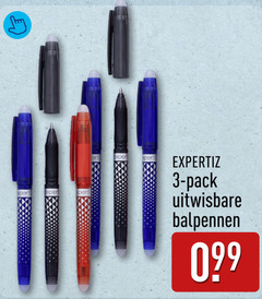  pennen 3 expert pack uitwisbare balpennen 