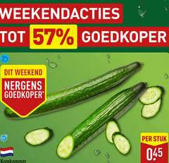  komkommer goedkoper weekend planet proof stuk 