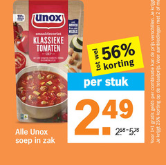 klik op dit plaatje voor een vergroting en voor vergelijkbare aanbiedingen gerelateerd aan
1 2 25 unox klassieke tomaten soep courgette paprika zak groenten vezels stuk combinatie 1 2 25 unox klassieke tomaten soep courgette paprika zak groenten vezels stuk combinatie