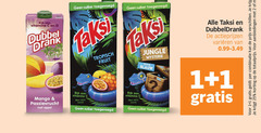  dubbelfrisss taksi fruitdrank 1 2 25 40 suiker combinatie rijk vitamine dubbel drank tropisch fruit jungle mysterie editie blauw dubbeldrank varieeren mango passievrucht appel zuivel 