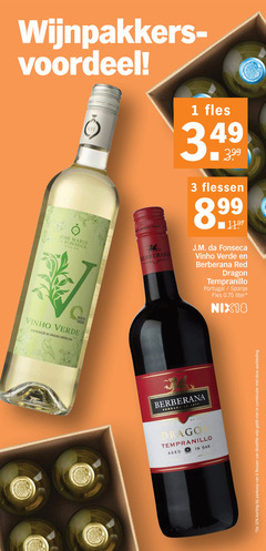  witte wijn rode 1 3 6 10 11 voordeel wit jose maria fonseca since fair green vinho verde berberana fles 3.99 flessen da red dragon tempranillo portugal spanje liter nix18 drago aged oak dezelfde combinatie aanbieding 