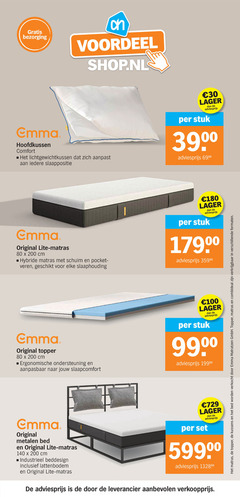  30 80 100 140 180 200 voordeel hoofdkussen comfort stuk original lite matras cm hybride schuim pocket veren slaaphouding 3590 ergonomische ondersteuning aanpasbaar slaapcomfort kussens bed verkocht emma combideal formaten metalen industrieel lattenbodem 