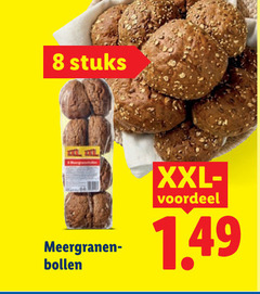 8 stuks meergranen bollen voordeel 
