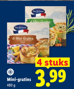  4 coeur mini gratins potato stuks 3.99 