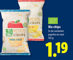  snack day bio potato organic chips paprika flavour sea salt zout 