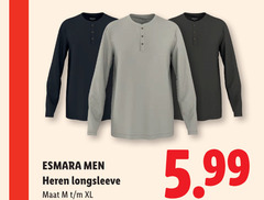  esmara men heren longsleeve maat xl 5.99 