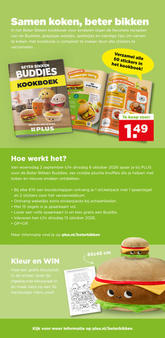  1 2 6 10 13 15 50 koken beter kookboek kinderen favoriete recepten buddies weetjes spelletjes tips stickers verzamelen bouw burgers hamburger harry varieer burger vezelrijke doen sean book chef score woensdag oktober spaar zes pluche knuffels nieuwe smaken stickerpack verzamelalbum zegels spaarkaart lever volle buddie inleveren plus.nl kleur win kleurplaat ingekleurde kans xl poef 65x45 cm 