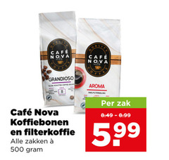  cafe nova koffiebonen koffie 500 mcafee co grandioso roasted coffee beans filterkoffie zakken aroma snelfiltermaling zak 