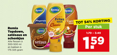  100 remia topdown schenkjus flessen 300-500 ml bakken mayonaise romig satesaus kant klaar enige frites saus classic getest recyclebaar pittig gekruid stuk 