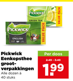  pickwick thee 23 40 green tea english pack eenkopsthee dozen stuks doos 