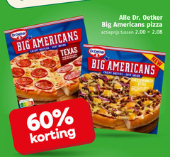  60 dr. oetker big americans pizza actieprijs dr crispy outside soft inside texas new cheeseburger style 