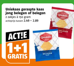  uniekaas geraspte kaas 1 2 150 jong belegen zakjes actieprijs rasp 