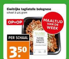  italiaanse maaltijd 11 100 350 eiwitrijke tagliatelle bolognese schaal week 