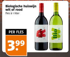  witte wijn rode 1 biologische huiswijn wit rood fles liter bio 