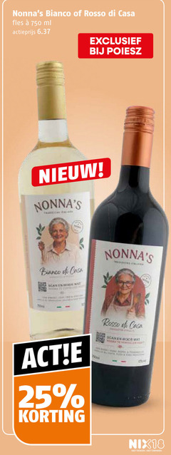  rode wijn witte 25 750 bianco rosso casa fles ml actieprijs tradizione scan hoor nix18 roken drinken 