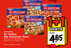  1 dr oetker big americans crispy outside inside texas soft shoarma bbq chicken dr. sort diepvries pizza soorten stuk 