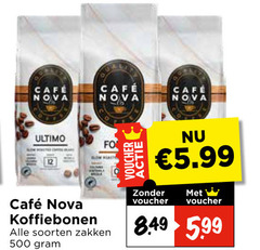  cafe nova koffiebonen 500 mcafee ultimo soorten zakken voucher 5.99 