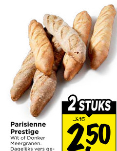 klik op dit plaatje voor een vergroting en voor vergelijkbare aanbiedingen gerelateerd aan
250 parisienne prestige wit donker meergranen dagelijks vers 2stuks 250 parisienne prestige wit donker meergranen dagelijks vers 2stuks