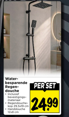  water regen douche bevestigings materiaal kop cm handdouche 