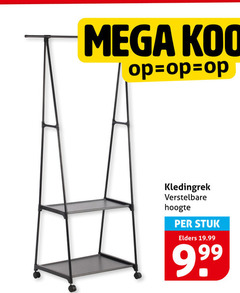  kledingrek mega verstelbare hoogte stuk elders 