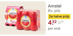  amstel blikjes bier rose pils 2e halve stuk 