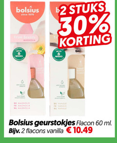  2 30 60 1870 bolsius since true scents magnolia up to stuks with natural extracts nl vanille geurstokjes flacon ml vanilla 