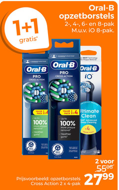  1 2 4 8 100 360 oral b opzetborstels pak pro cross action best technology for removal x4 pack up to healthier gums bio content work based proven 1x4 ultimate clean advanced deep cleaning plastic learn bruch heads 
