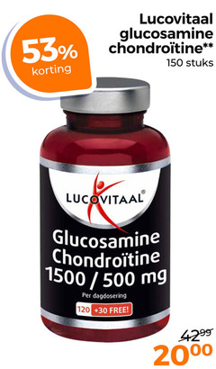  120 150 lucovitaal glucosamine chondroitine stuks 1500 500 mg dagdosering 30 free 42 20 