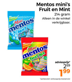  mentos snoep mint natural fruit sharing mini mix new holle 