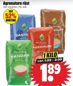  1 rijst pak riz jasmin pandan rice parboiled kilo 