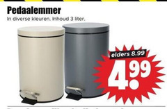  3 pedaalemmer kleuren inhoud liter elders 