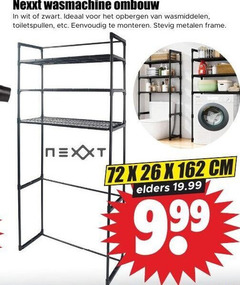  26 nexxt wasmachine ombouw wit zwart opbergen wasmiddelen monteren stevig metalen frame cm elders 