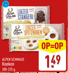  koeken alpen linzer with coffee nutri score 200-225 