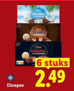  6 ijsrepen coconut cream bars call peanut ice caramel stuks 