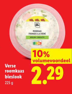  10 225 roomkaas fromage la verse bieslook volumevoordeel 
