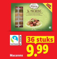  macarons 3 36 fairtrade cocoa confiserie firenze flavours vanilla mocha pistachio lemon and raspberry stuks 